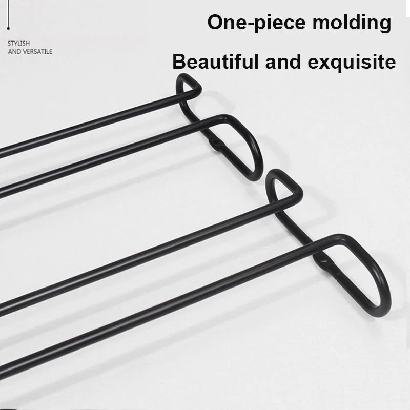 Stainless Steel Hanging Wine Glass Holder Under Cabinet Rack – Silver