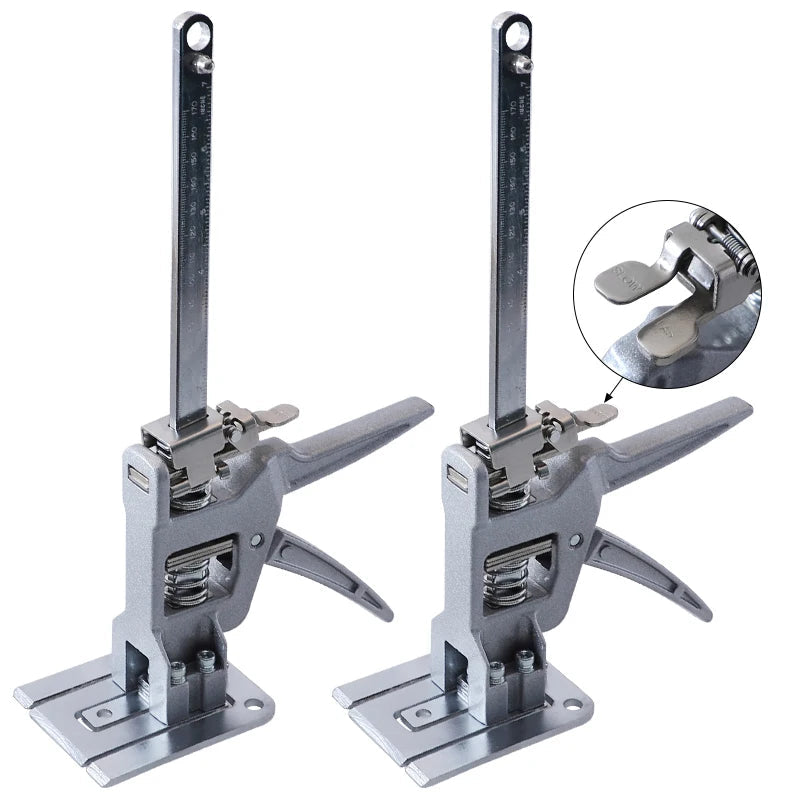 2PCS 12 Inch Labor Saving Arm Jack 0-145mm Height Adjuster Multi-Function Cabinet and Drywall Lift