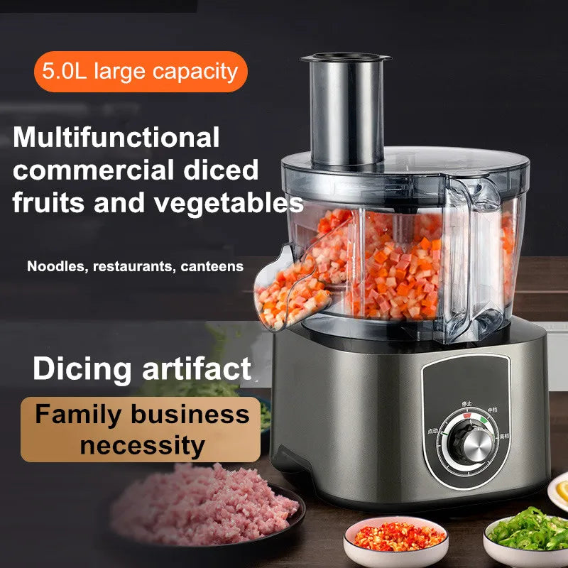 Electric Vegetable Dicer 1500W Fast Cutting Food Processor One Button - 220V
