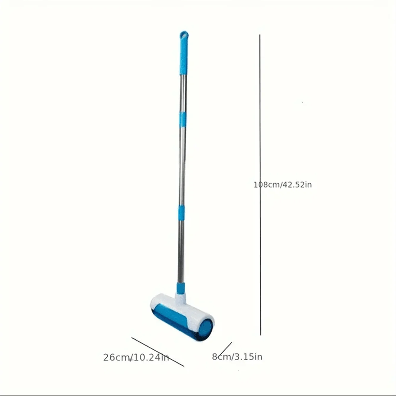 Carpet Cleaning Brush Upright Manual Scrubber Deep Cleaning Tool for Rugs - Blue