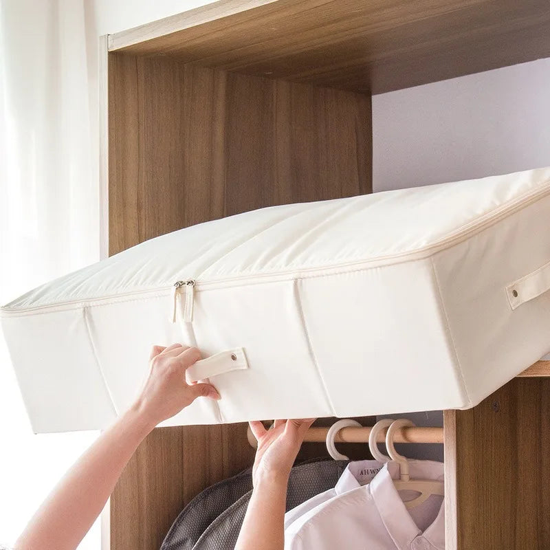 Storage Box Under Bed Clothing Organiser with Zipper Closure and Side Handles