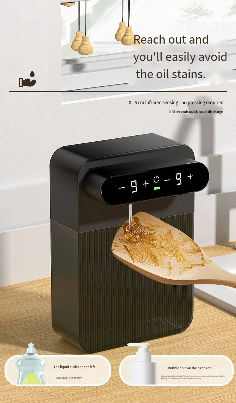 Dual-Channel Automatic Soap Dispenser Large Capacity Touch Screen Fast Response Self-Cleaning