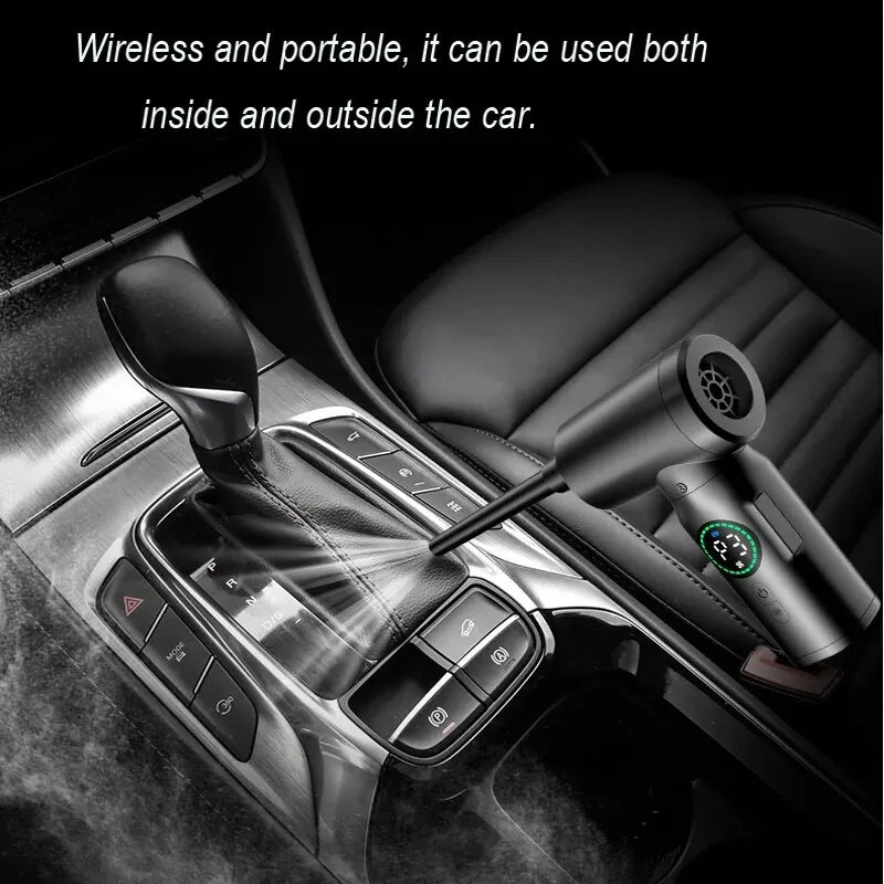 Air Duster 7500mAh Cordless 2 in 1 Blower and Vacuum Cleaner with 3 Speed Cleaning Tool