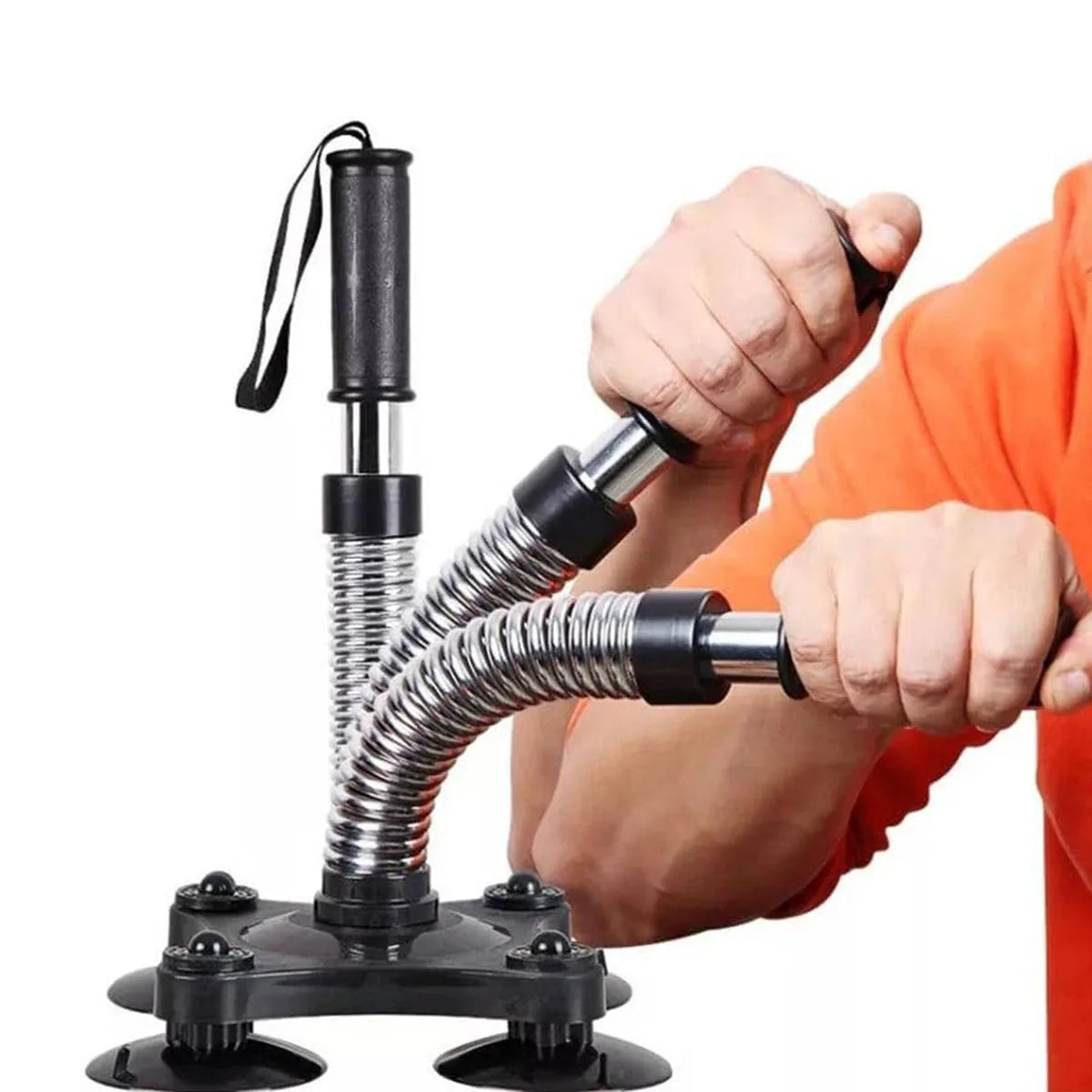 Hand Grip Exerciser Portable Spring Wrist and Forearm Strength Trainer with Suction Base - 35-40Lbs
