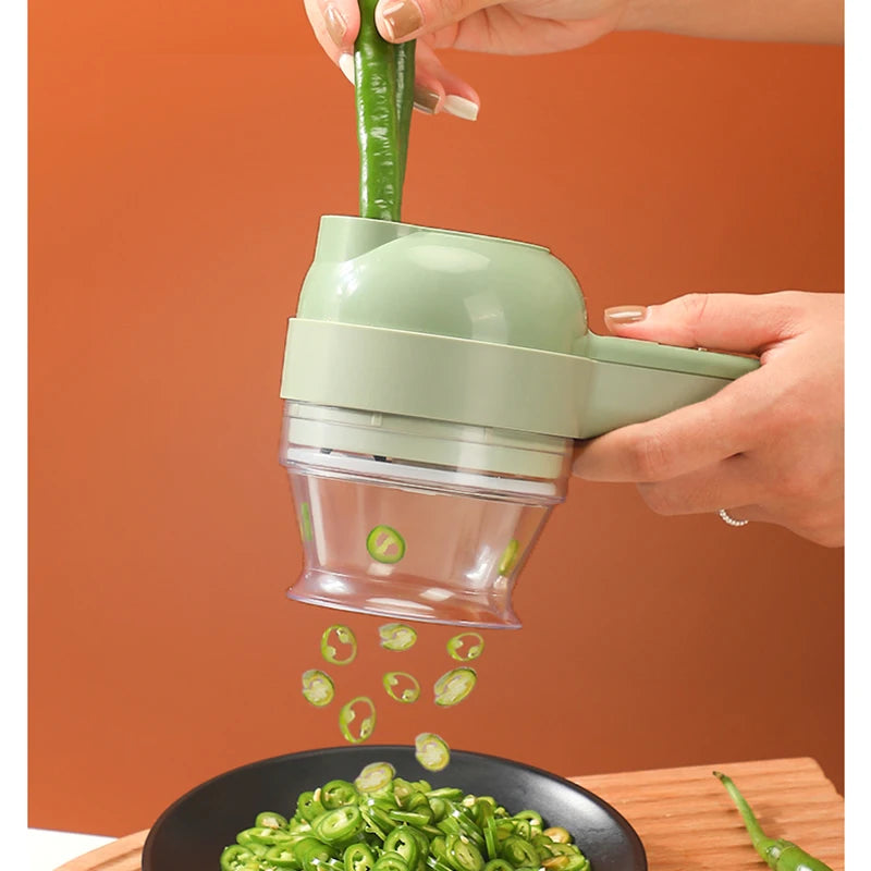 Electric Garlic Chopper 200mL 40W Rechargeable Vegetable Cutter 304 Stainless Steel Blade