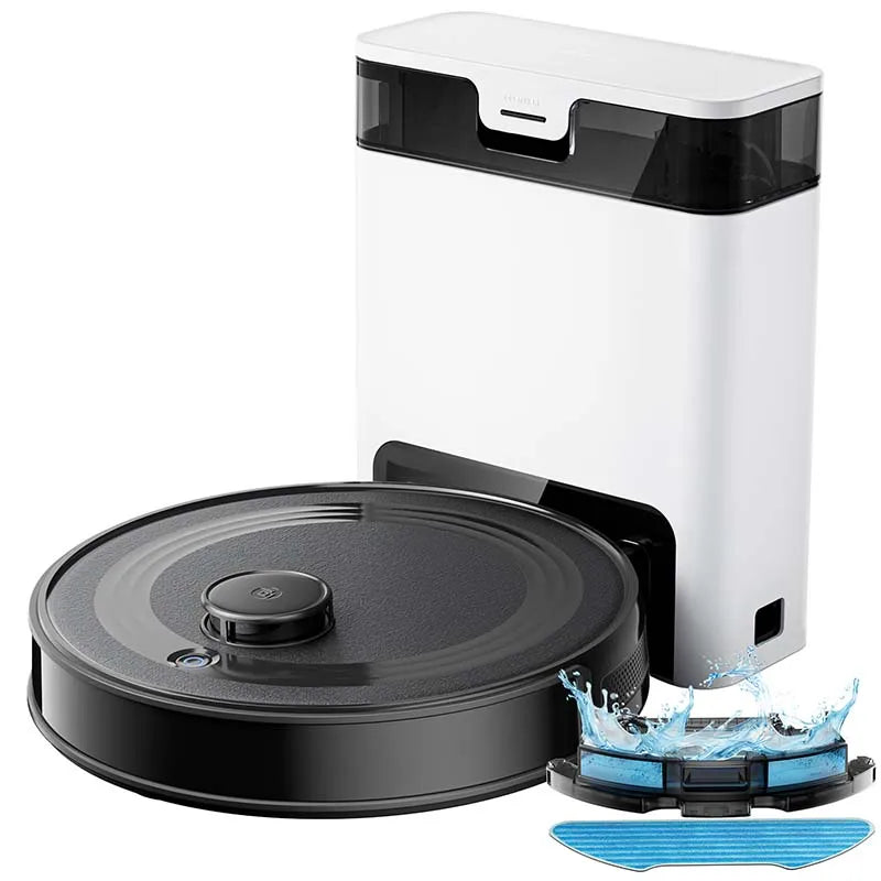 Robot Vacuum Cleaner 6000Pa LiDAR Navigation Self-Emptying Vacuum Mop with 2.7L Dust Station WiFi App Control Alexa