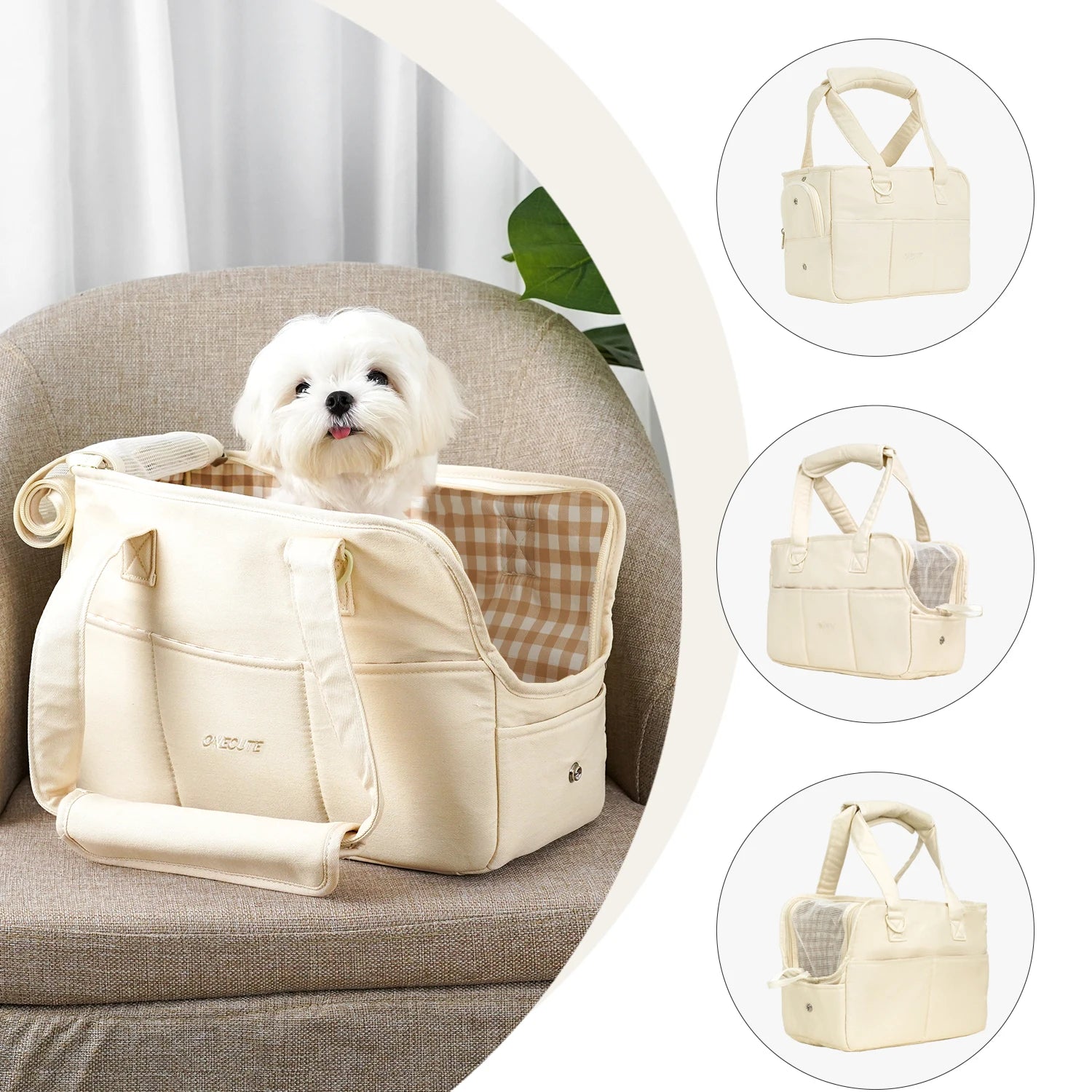 Portable Mesh Pet Carrier Shoulder Bag 34 cm Breathable Soft Travel Carrier for Cats and Small Dogs - Grey