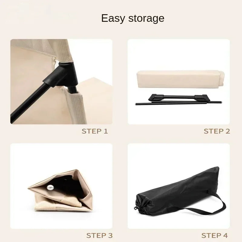 Ultra-Light Folding Floor Chair Portable Camping Beach Seat with Aluminium Alloy Frame – Black