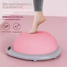 Half Ball Balance Trainer Anti Burst Non Slip Core Strength Exercise Trainer for Home Fitness - Pink