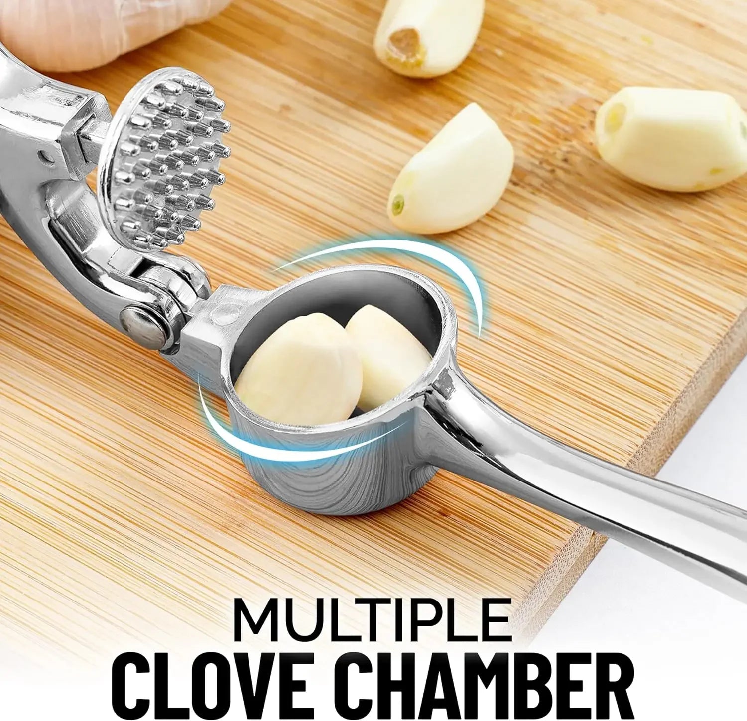 Garlic Press Aluminium Alloy Manual Easy Squeeze Garlic Mincer Rust Resistant Kitchen Tool Set