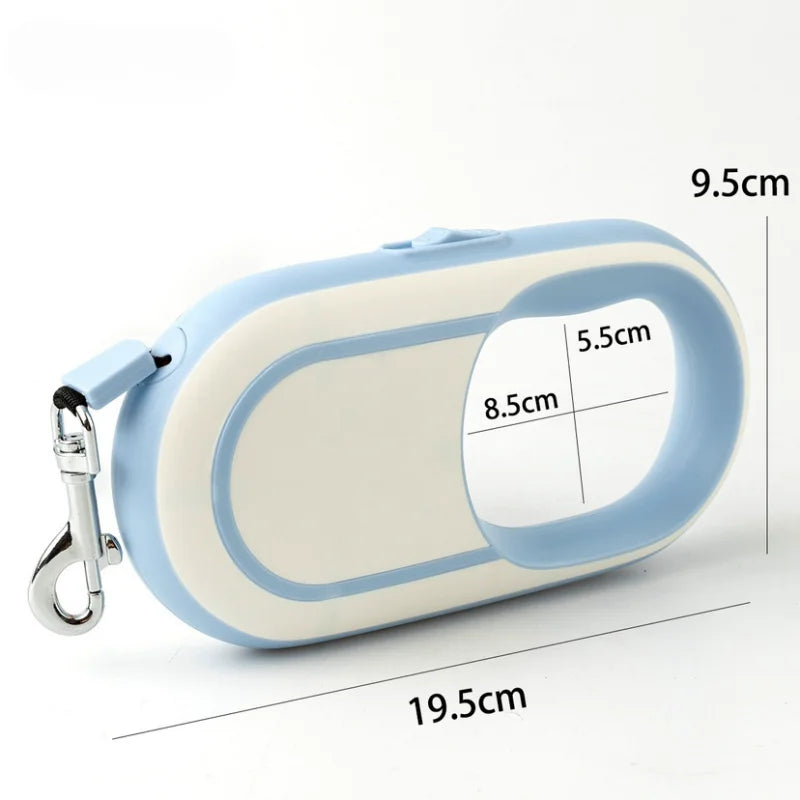 5M Retractable Dog Leash Automatic Pet Walking Lead with Quick Lock Brake for Small Medium Large Dogs – Blue
