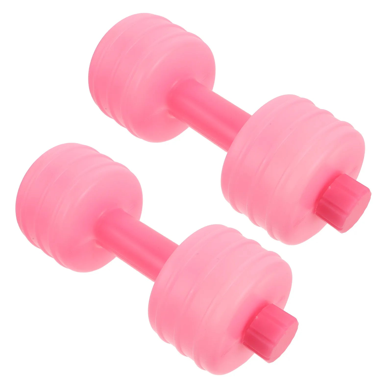 Dumbbell Water Bottles 2 Pack Portable Plastic Adjustable Weight Fitness Bottle Set - Pink