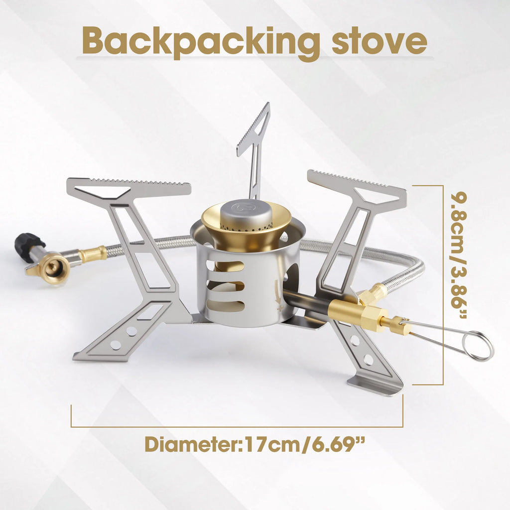 Camping Stove 350mL Multi Fuel Silent Burner Portable Outdoor Cooker