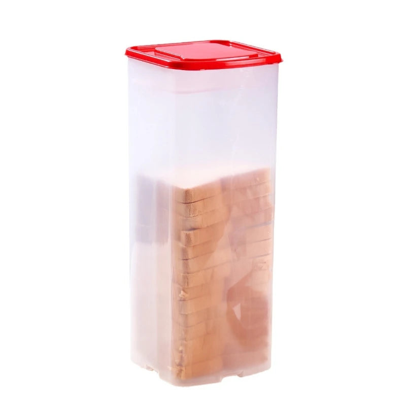 Bread Storage Box Tall Vertical Kitchen Container with Lid – Blue