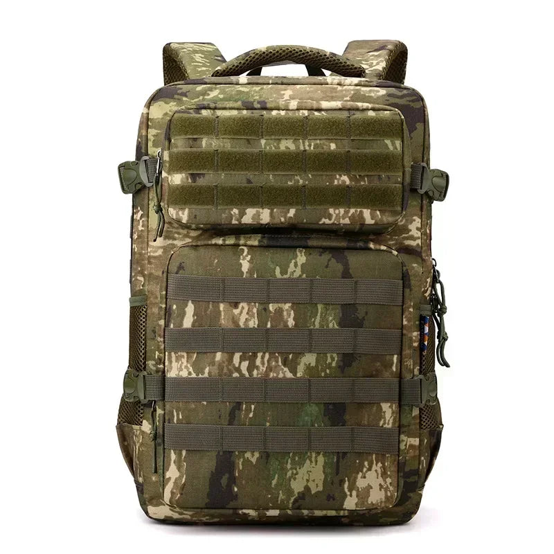 Tactical Backpack 35L Waterproof Nylon Camping Hiking Rucksack - Yellow Camouflage