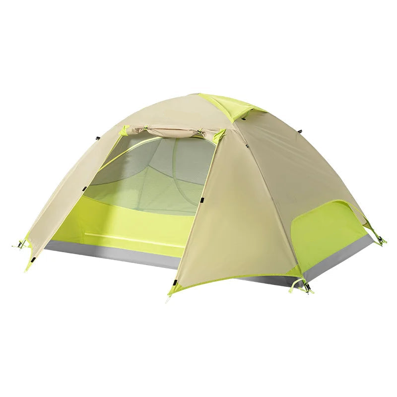 Camping Tent 2 Person Lightweight Waterproof Trekking Tent 3 Season - Green