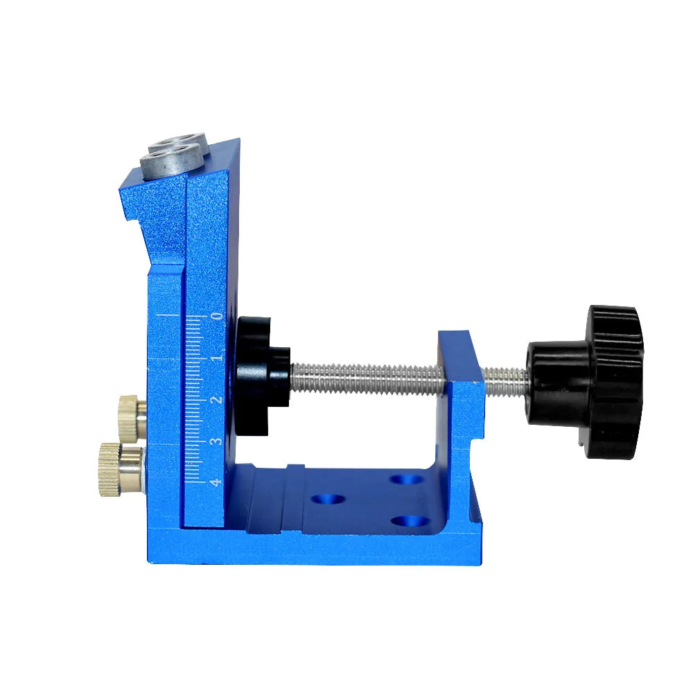 Pocket Hole Jig Kit with Drill Guide Step Bit Screws and Wooden Plugs for Woodworking Blue