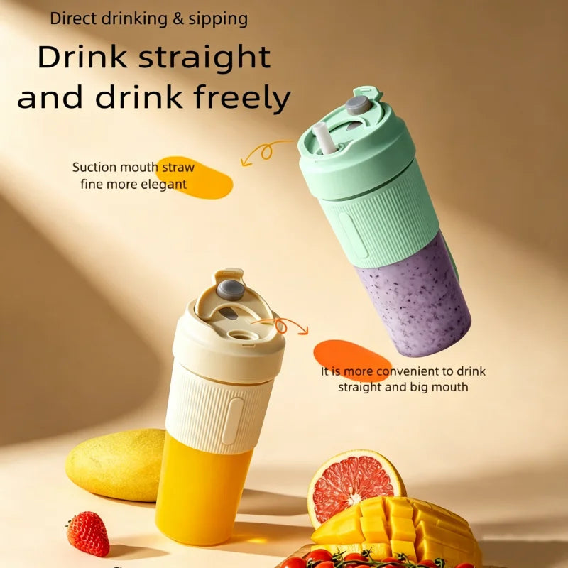 Portable Blender Cup 350 mL 80W USB Rechargeable Mini Smoothie Maker - Green