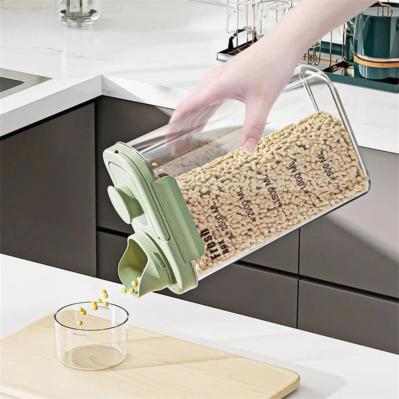 2800ml Airtight Food Storage Container Moisture-Proof Rice Grain Storage – Cream Yellow