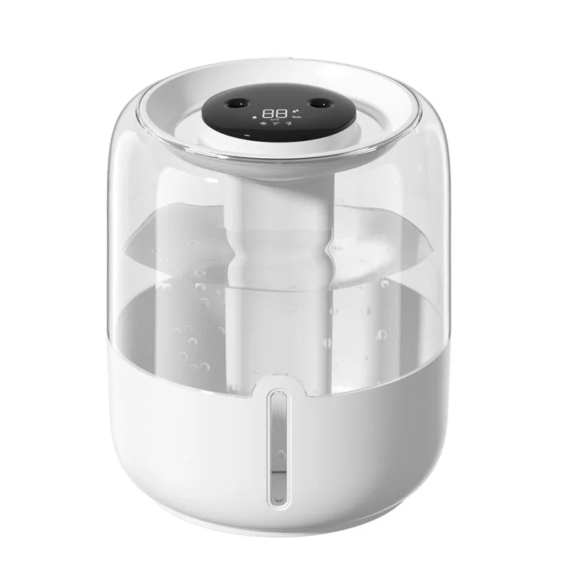 Humidifier Portable Dual Spray USB Desktop Mist Diffuser 6.8L LED Ambient Light - Beige