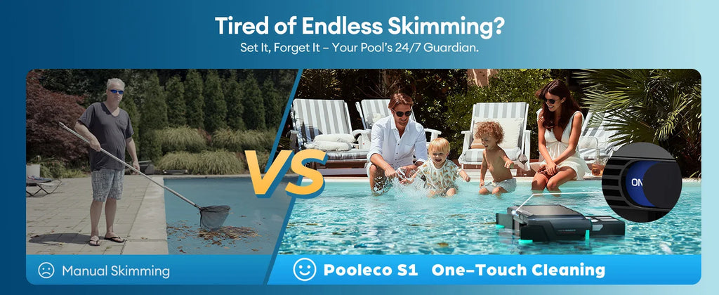 Solar Pool Skimmer Robot Automatic Surface Cleaner Cordless Floating Leaf Collector