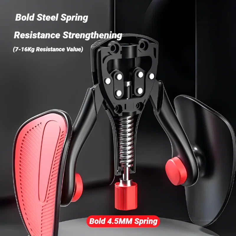 Pelvic Trainer Adjustable Resistance Leg Clamp Portable Fitness Strength Training Tool 7-16kg - Black