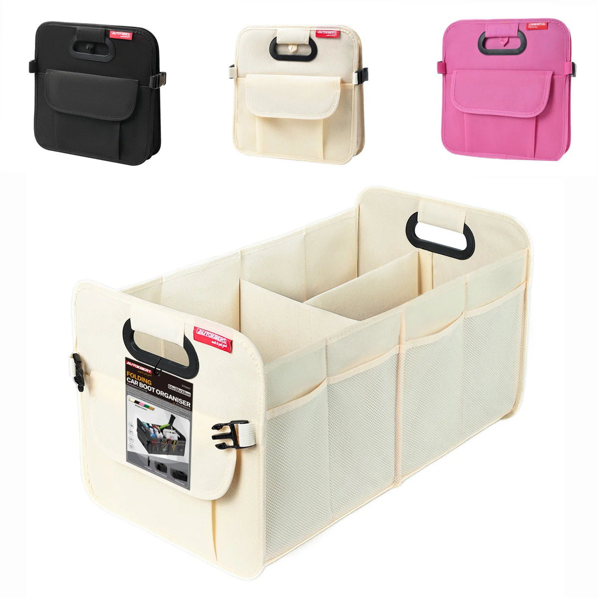 Foldable Car Trunk Organizer 55cm Waterproof Oxford Storage Bag - Black