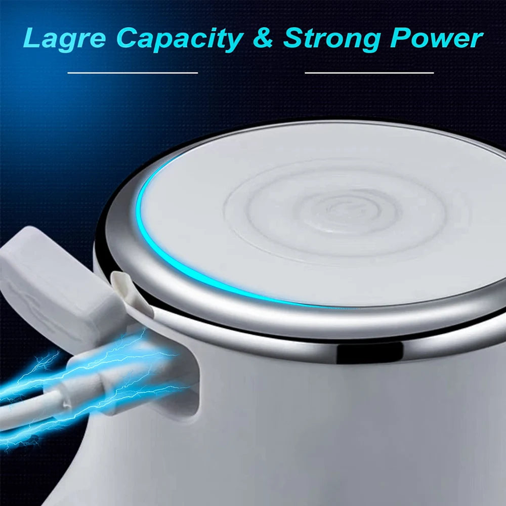 Mini Electric Food Processor 250mL USB Rechargeable Garlic Vegetable Meat Chopper - White