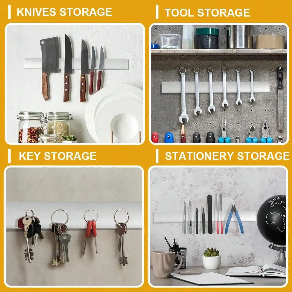 Knife Holder 40cm Magnetic Wall Mounted Stainless Steel Kitchen Utensil Storage Strip
