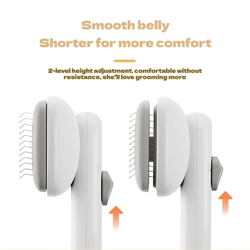 Pet Grooming Comb 240g Portable Washable Needle Brush for Long and Short Coats - White