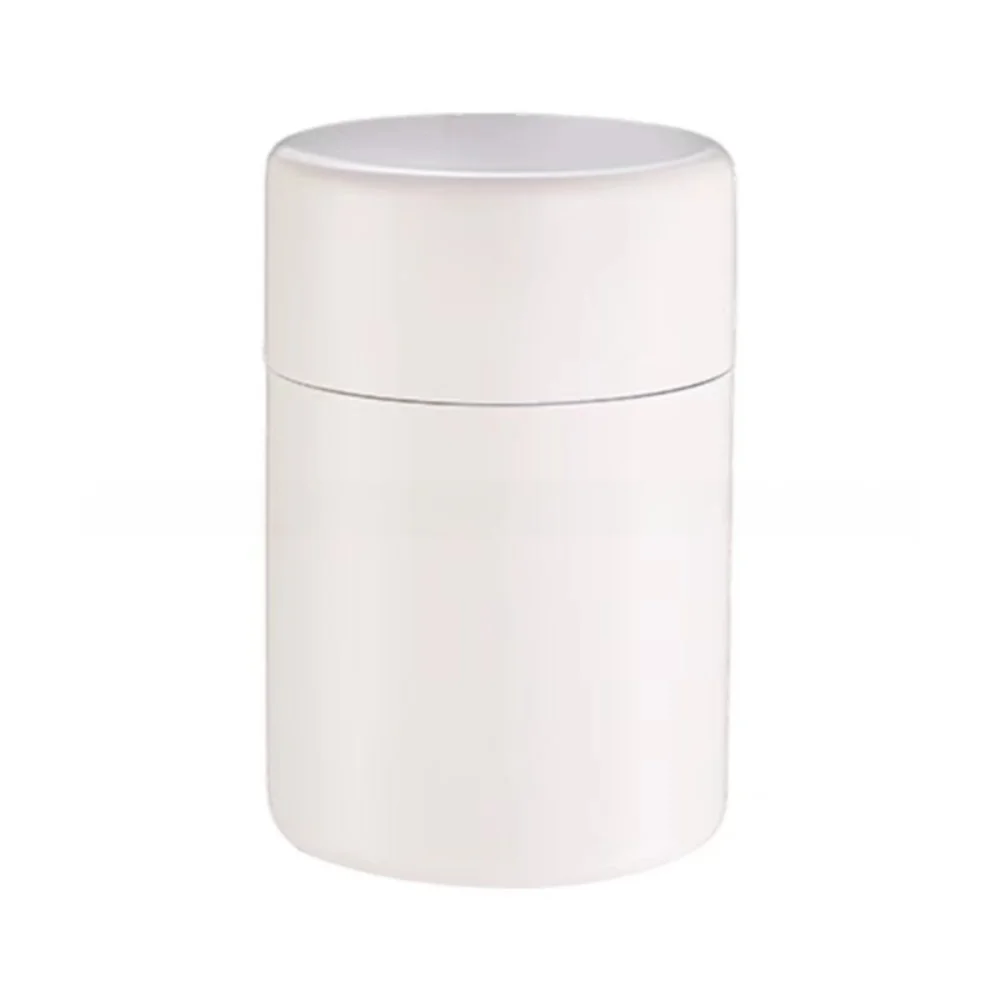 400ml Stainless Steel Tea Storage Canister Airtight Moisture Proof Coffee Tea Container – White