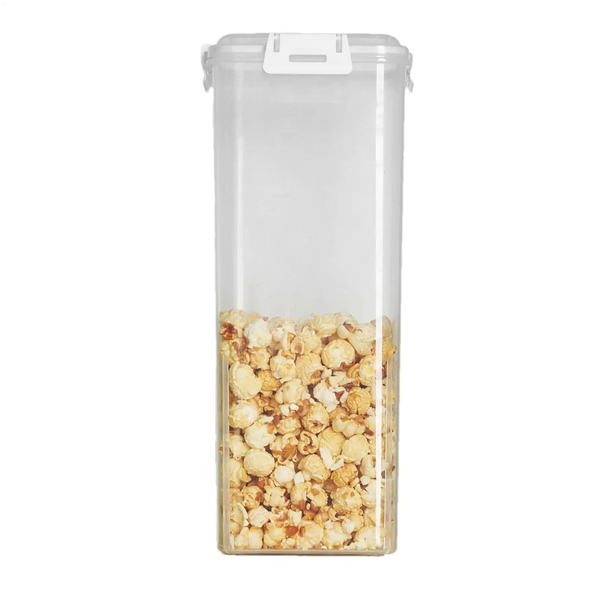 Transparent Bread Storage Container with Lid & Internal Tray – White