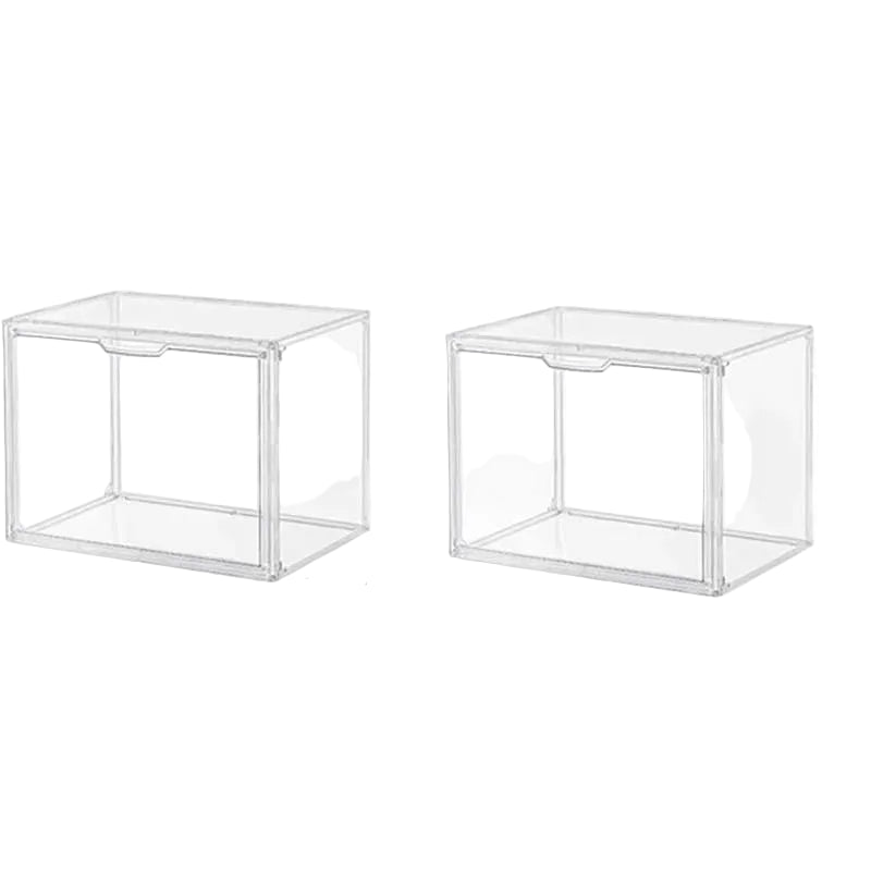 Acrylic Storage Display Box – Large Clear Stackable Organizer with Door - Large