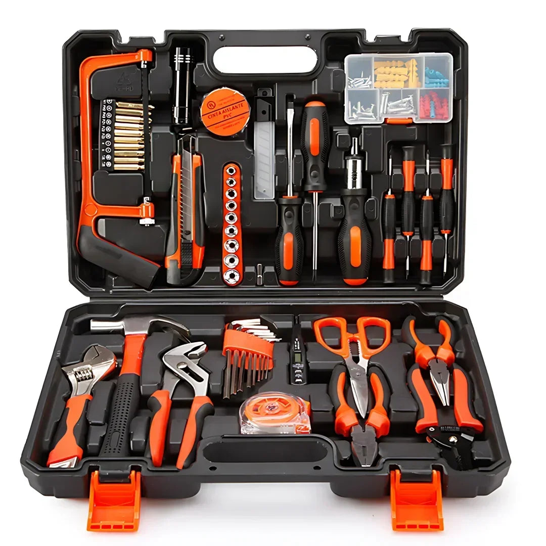 102PCS Household Tool Set Electrician Car Repair Woodworking Tools Combination Kit with Case