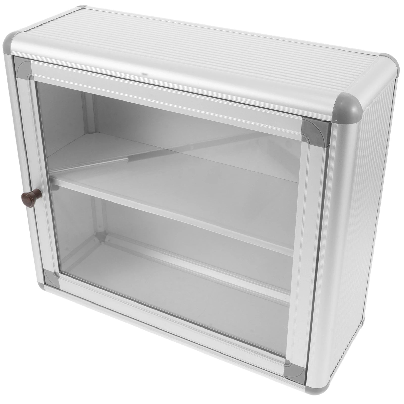 Medicine Cabinet Wall Mounted Waterproof Aluminium Storage Box 2 Layer