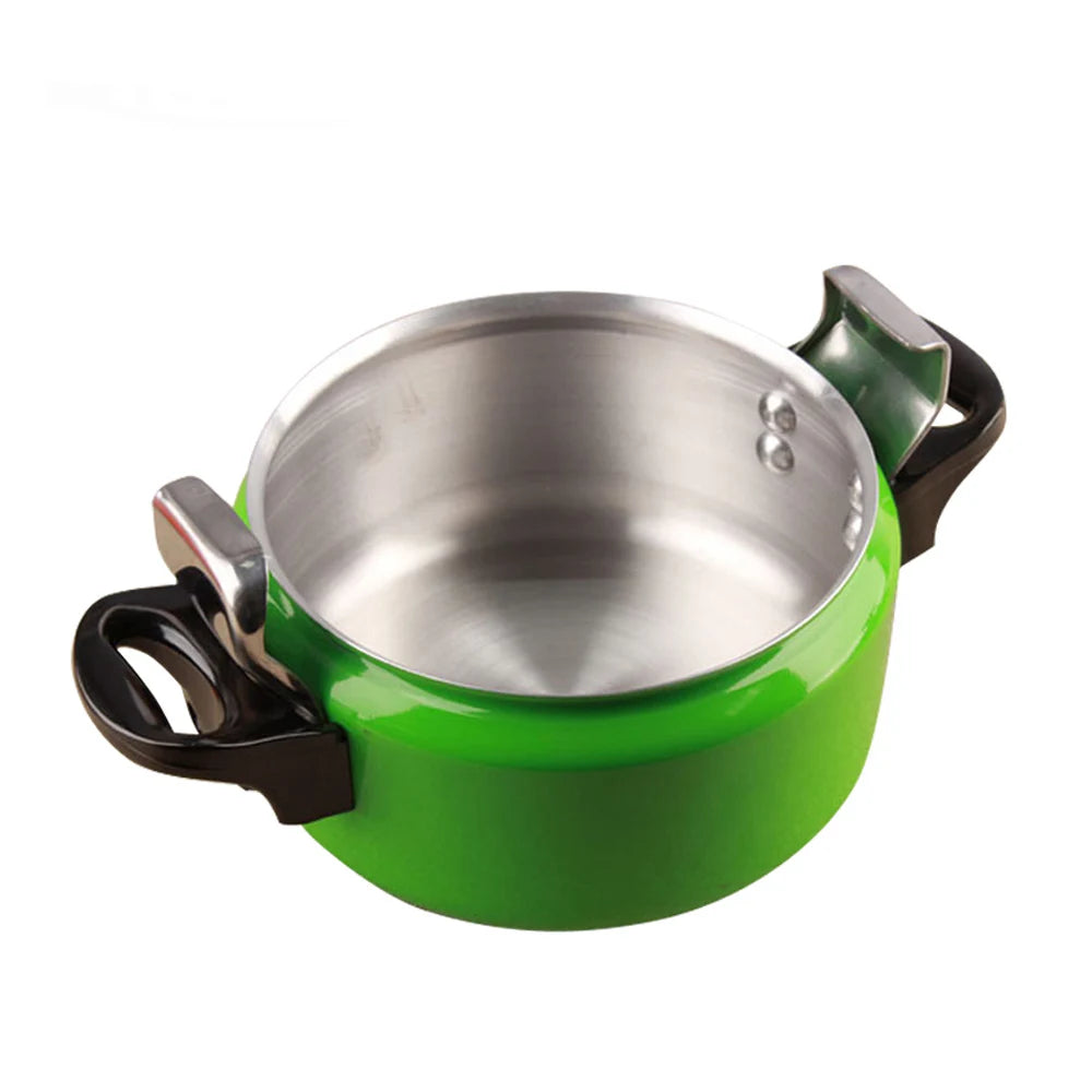 Mini Pressure Cooker 3L Aluminum Alloy Soup Pot for Gas and Induction Cooker – Silver