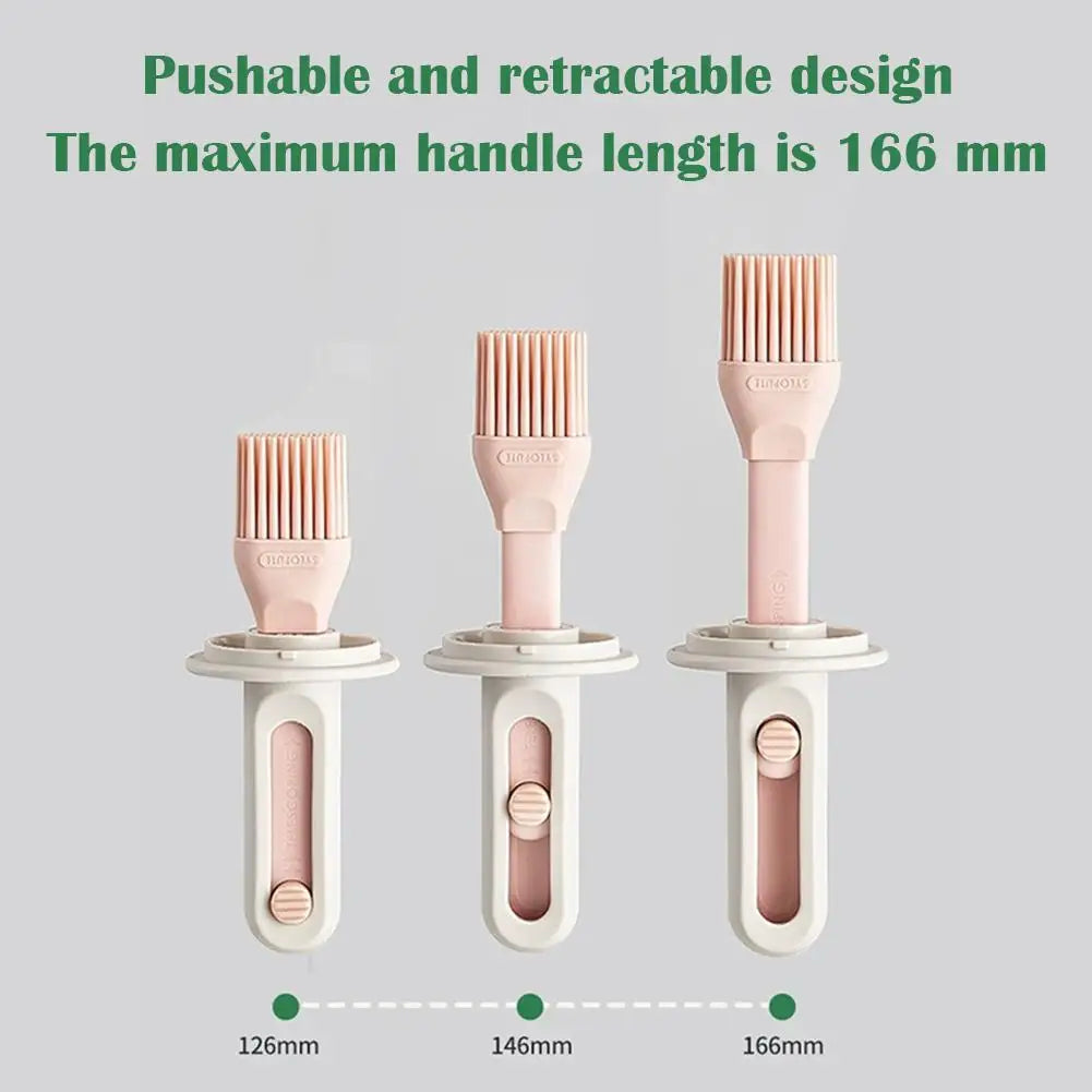 Oil Dispenser Bottle with Silicone Brush BPA-Free Heat Resistant Basting Bottle for Cooking BBQ and Baking – White