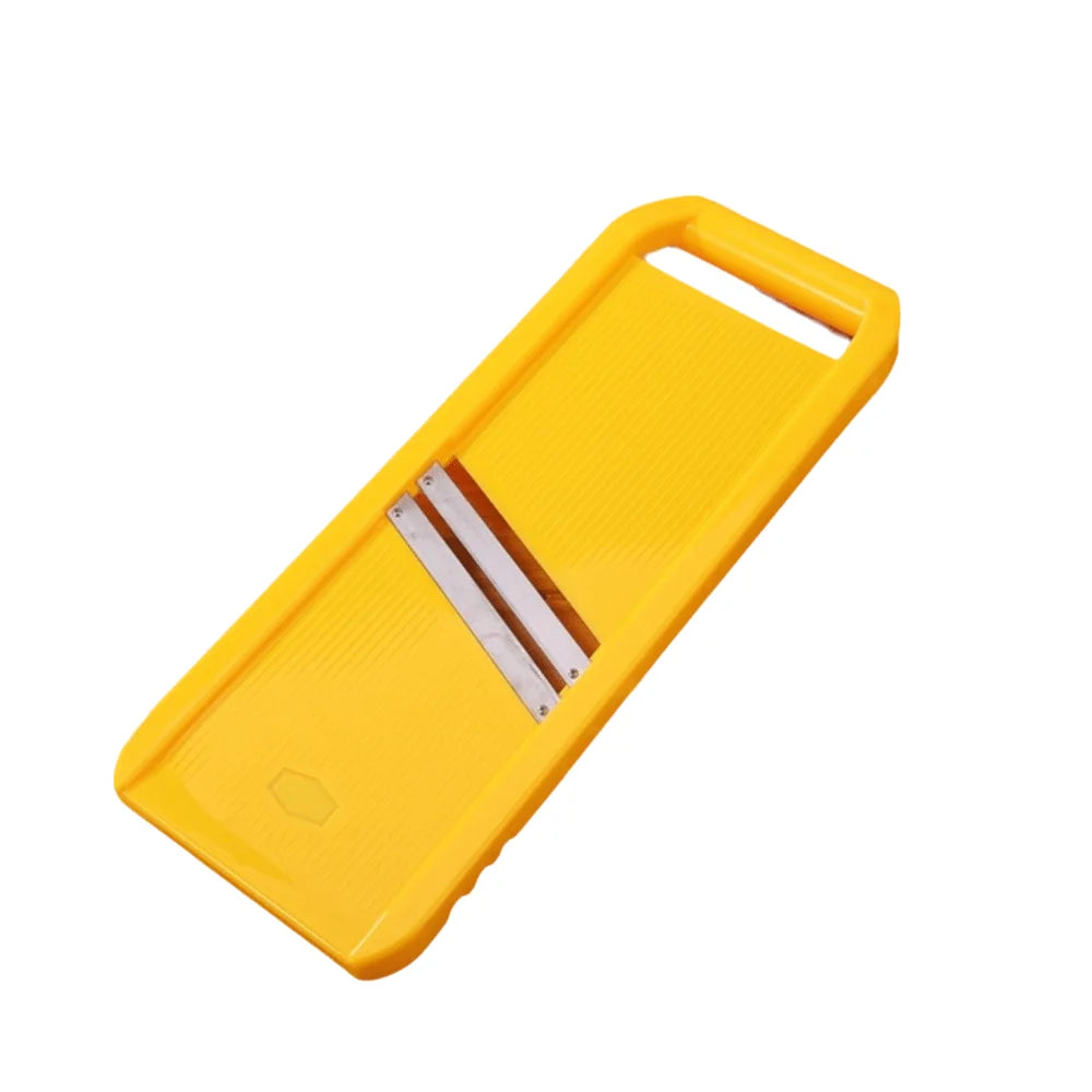 Manual Fruit & Vegetable Cutter With Handle Potato Slicer & Julienne Grater – Yellow