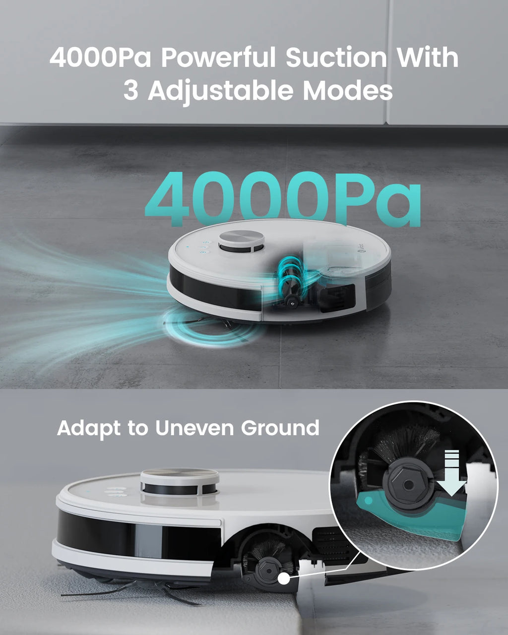Lefant M1 LDS Robot Vacuum Cleaner with Multi Plane Mapping, 4000Pa Suction,Schedule, App/Alexa Control, for Pet Hair