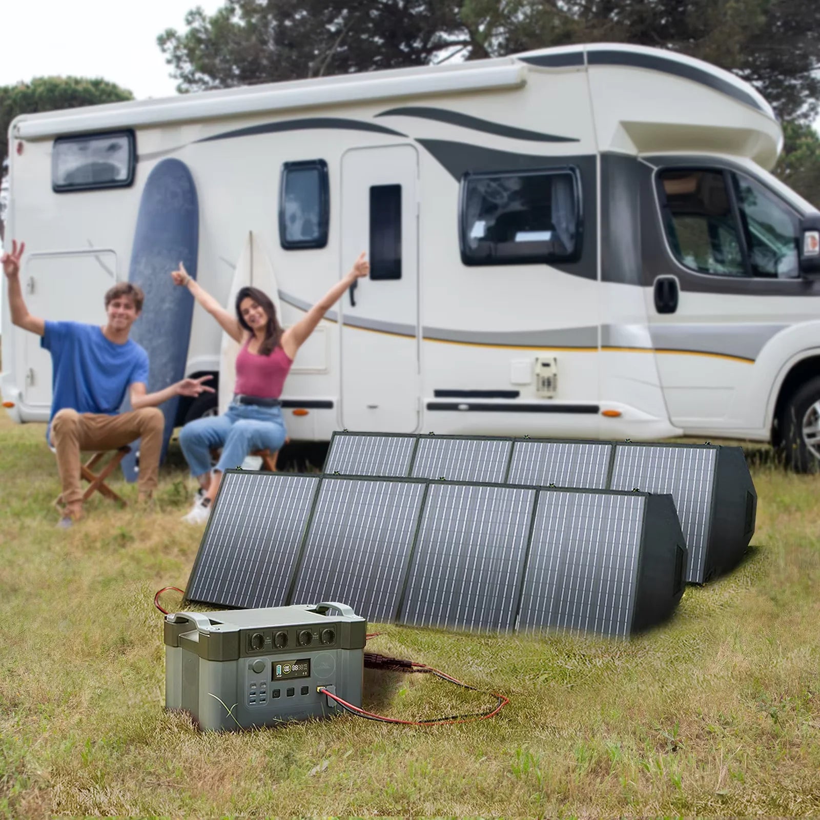 Portable Power Station 1451Wh 2400W Solar Generator UPS Backup Battery AU Plug – Black
