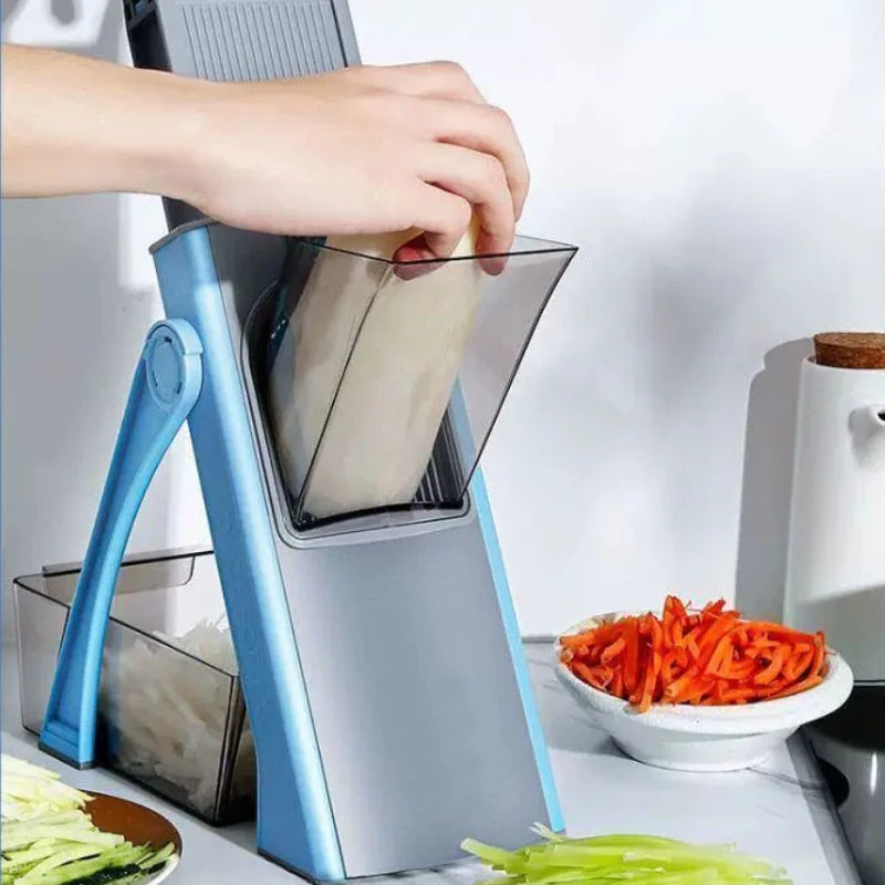 Vegetable Cutter 41.4cm Manual Slicer Shredder Grater Multi Function Chopper - Pink