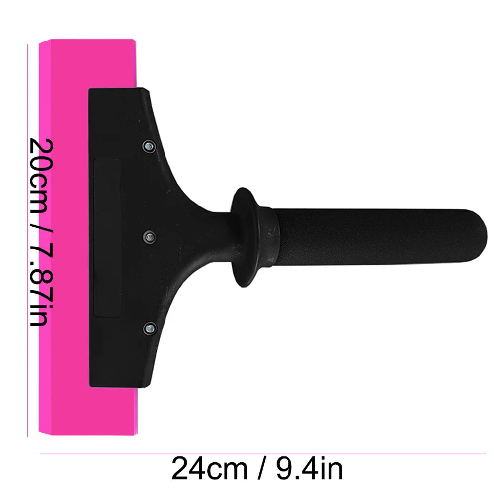 Portable Heavy Duty Window Cleaning Squeegee Nylon Handle 8 Inch Rubber Blade Water Scraper Tool