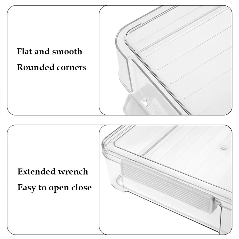 Clear PET A4 Document Storage Box with Lid Stackable Waterproof Desktop File Organizer – High
