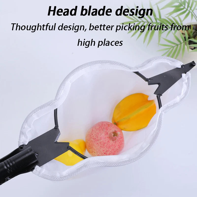 Fruit Picker Tool Telescopic Garden Picker with Metal Head Multi Section Pole - 3.2m