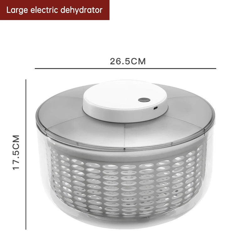 Salad Spinner 6L Electric Vegetable Dryer Bowl Automatic Fruit Washer