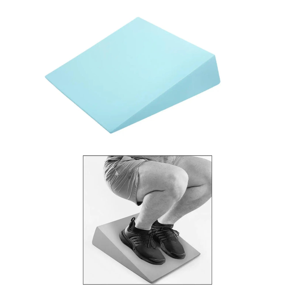 Squat Wedge Block Non Slip EVA Slant Board 32.5x30x9cm Portable Calf Stretch and Balance Trainer - Blue