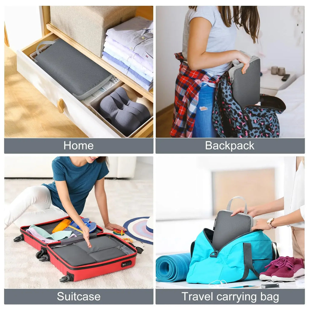 3PCS Set Travel Luggage Organizer Compression Packing Cubes for Carry on Luggage Large Capacity Suitcase Waterproof Storage Bags