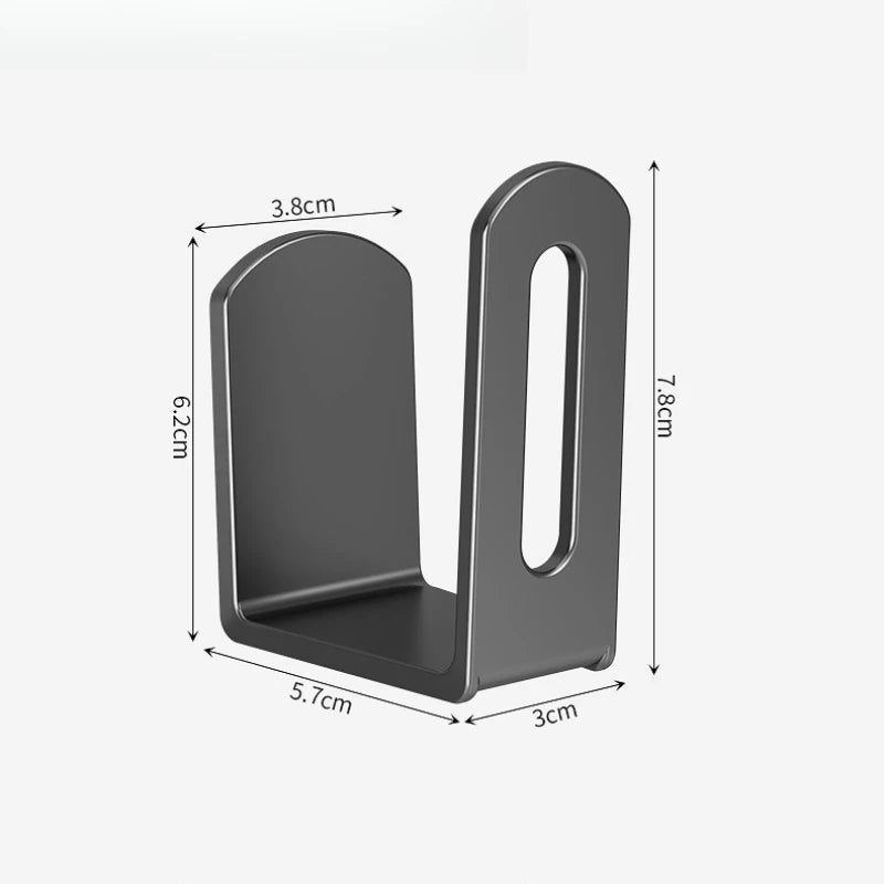 Router Wall Mount Bracket 2 Pack Metal WiFi Modem and Set-Top Box Holder - Grey
