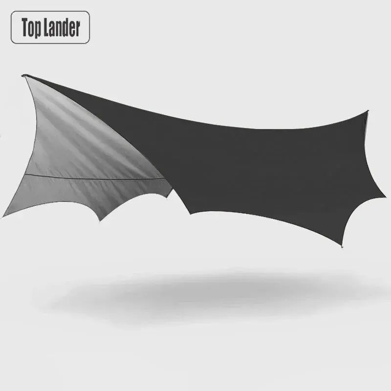 5.1×5.1m Large Waterproof Butterfly Camping Tarp Sun Shelter – Black