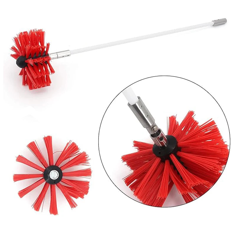 Chimney Sweep Kit 13 Piece Rotary Dryer Vent Cleaner Brush Set As Pack
